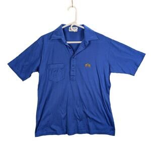Vintage Pickering Shirt Mens Large Blue Kissing Camels Golf Polo Preppy Retro